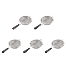5Pièces Passoires À En Alliage Noir Manche Design Innovant