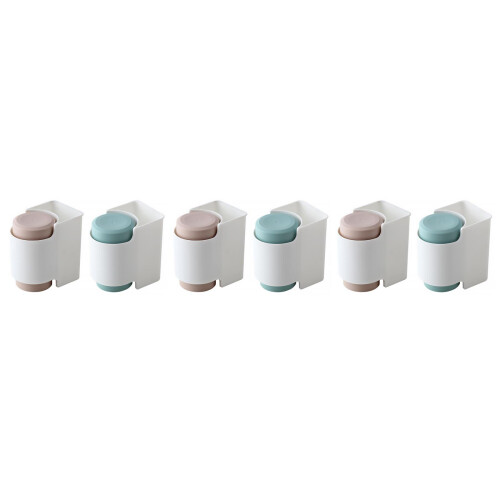 3Sets Wandhängender Zahnbürstenhalter Mit Becher, Bunt, Hochwertig