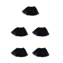 5Stk Mehrlagiger Schwarzer Tutu Rock Kinder Party Dress Up
