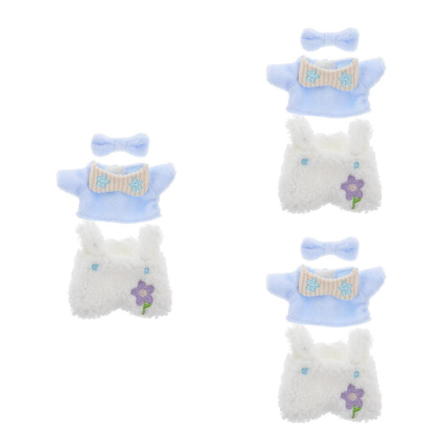 3Ensembles Habits En Peluche Multicolores Pour Décor
