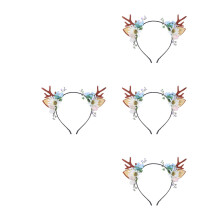 4Stk Damen Rentier Geweih Haarband Mit Für Karneval Und Party