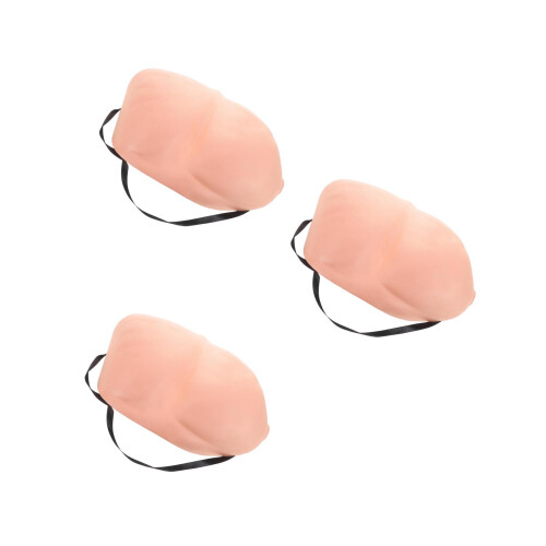 3Stk Wiederverwendbare Fake Hintern Pink Kunststoff
