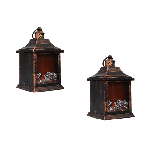 2Stk Halloween Deko Lampe Mit Kunststoff, Simulation , Bunt 1