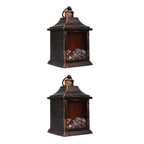2Stk Halloween Deko Lampe Mit Kunststoff, Simulation , Bunt 2