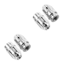 2Paare Aluminium Ventilkappen Für Auto Reifen Silber Universal Zubehör