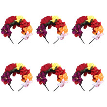 6Stk Rosenblumen Haarband Hochzeit Festival Blumenkopfschmuck Damen