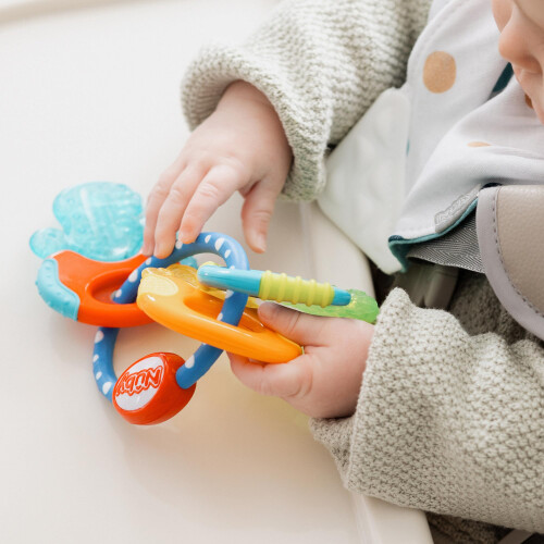 Nuby Nuby IcyBite Keys – Soothing Teether | Multiple Teething Surfaces | Refrigerator Safe | Suitable from 3 Months Plus 1