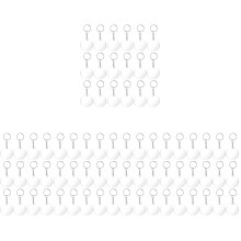 240Stk Transparente Acryl Schlüsselanhänger Blanko Ringe DIY Set