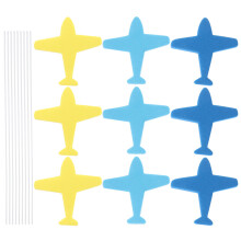 45Pièces Cake Picks Avion Eva Coloré Décor Gâteau Cupcake