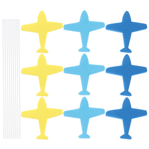 45Pièces Cake Picks Avion Eva Coloré Décor Gâteau Cupcake