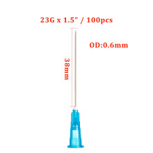 23G x 1.5 inch (0.60 x 38mm), stainless steel Dispensing Accessories, 100 pcs (23G)