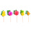 40Pièces Décorations Hawaii En Bambou Colorées Cake Topper Pour 1