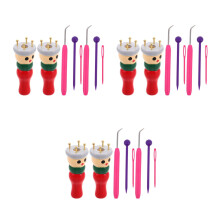 3Ensembles Outil Tricot Bois DIY Pour Enfants Adultes