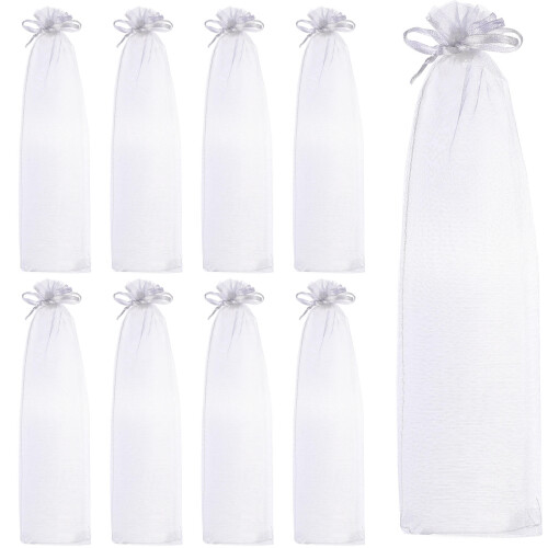 100Pièces Cadeaux Organza À Cordon Pour Éventails Pliables