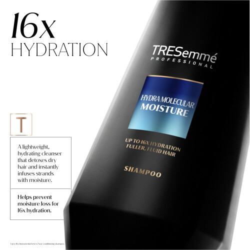 TRESemmé TRESemme Hydra Molecular Moisture Shampoo delivers a salonsculpted loo