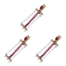 3Pièces Chaînes À Neige Acier Argenté Suv Design 3 Chaînes Équilibrées