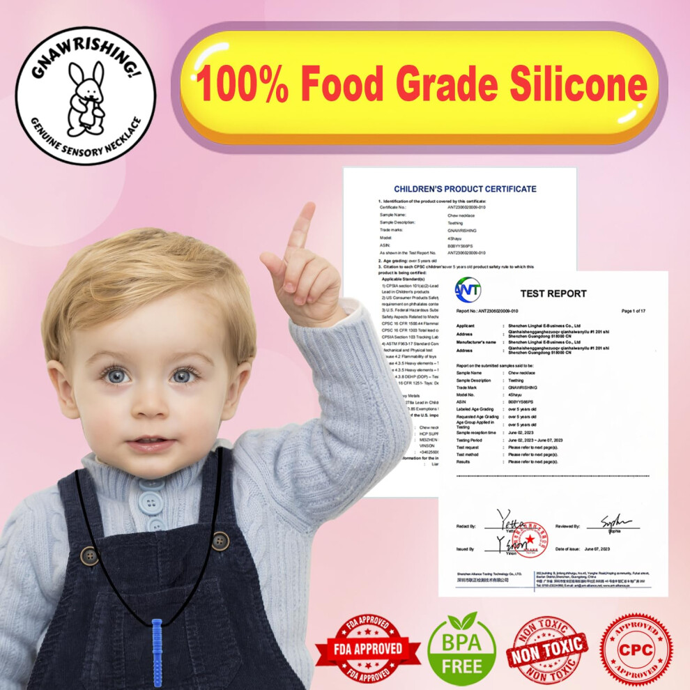 Gnawrishing Chew Necklaces For Sensory Kids, 8Pcs Silicone Chewy Necklace For Children With Autism, Adhd, Spd, Chewing, Oral Motor Sensory Chew Toys(8Pcs Cylinde