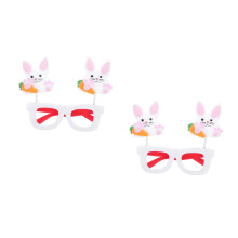 2Pièces Lunettes De Pâques En Feutre Carotte Décoration