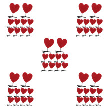 50Pièces Épingles Cœur Rouge Non Décoration Valentine