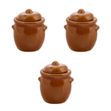 3Pièces Mini Décoratives Kimchi Céramique Pour Maison De