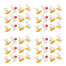 48Pièces Mini Charms Résine Animaux Colorés Pour Décorations Créatives