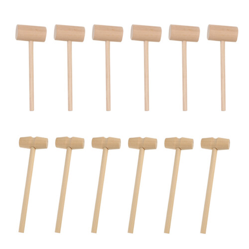 20Pièces Mini Marteaux En Bois Clair Jouet Éducatif Durable Pour Bébé