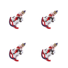 4Pièces Figurines Casse- En Bois Rouge Petit Décor Noël
