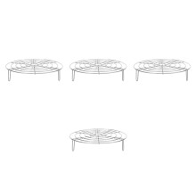 4Pièces Grille Multifonction Acier Argent Sécurisée