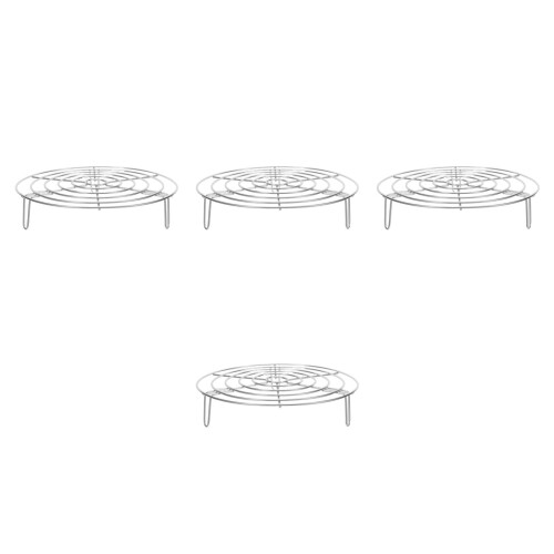 4Pièces Grille Multifonction Acier Argent Sécurisée