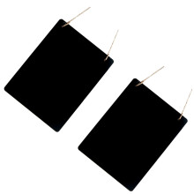 2Pièces Tableau Craie Bois Double Face Noir Suspendu Pour Décoration