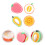 4Pièces Éponges Cuisine Antirayures Forme Fruit Multicolores 1