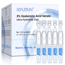 Hyaluronic Acid Serum Ampoules 30 x 1.2ml Vials 3% Face Serum Hydrating Moisturising Skin Care 36ml