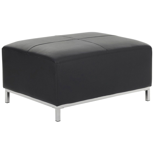 Beliani Ottoman OSLO Leather Black