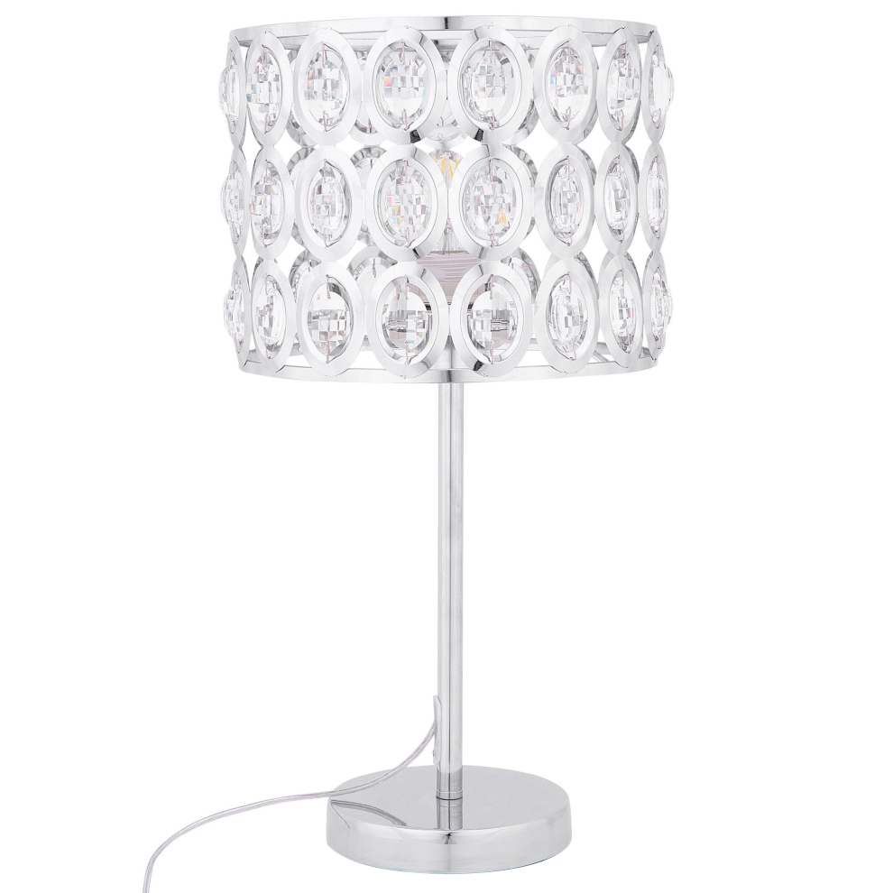 Beliani Table Lamp Tenna Crystal Silver