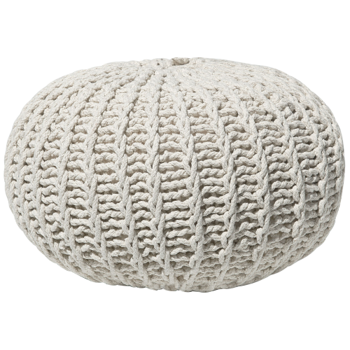 Beliani Pouffe CONRAD Cotton Beige
