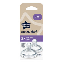 Tommee Tippee Natural Start Baby Bottle Teats Vari Flow for 0m Pack of