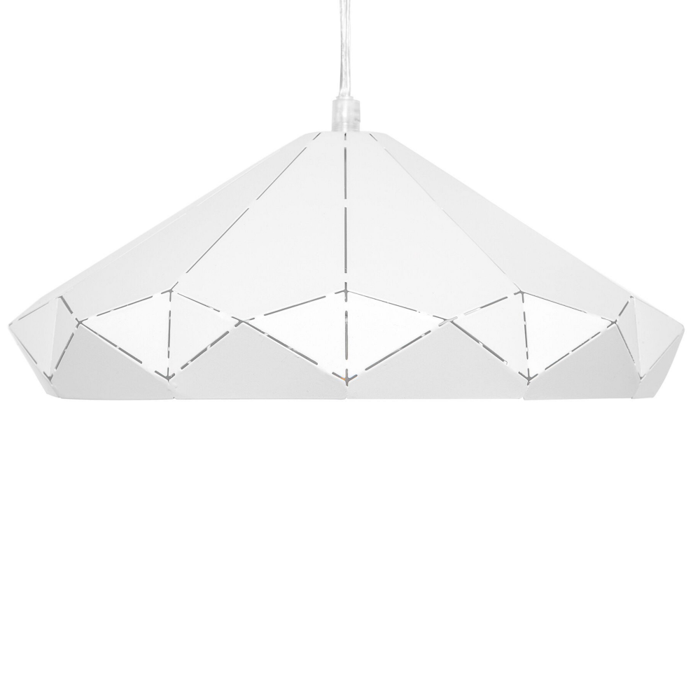 Beliani Pendant Lamp Nevola Metal White