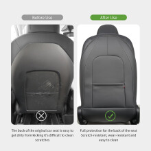Viaviat Seat Back Kick Protector for Tesla Model Y/3/X/S Accessories – Fits 2025 Model Y & 2024-2025 Model 3 Highland, Leather Waterproof Scratchpro