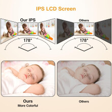 HelloBaby Baby Monitor 2 Cameras and Night Vision 32 IPS Screen No WiF