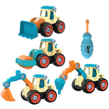 1Set Konstruktionsfahrzeug Spielzeug Aus Kunststoff, Bunt Für Kinder