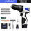 12V Cordless Drill Combo Kit with Electric Screwdriver, 2 Speeds, 18+1 Torque Settings, 23 Bits US Plug 2