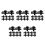 5Sets Schwarze Metall U-Muttern Clips Auto Motorhauben Befestigung Set 6