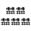 5Sets Schwarze Metall U-Muttern Clips Auto Motorhauben Befestigung Set 3