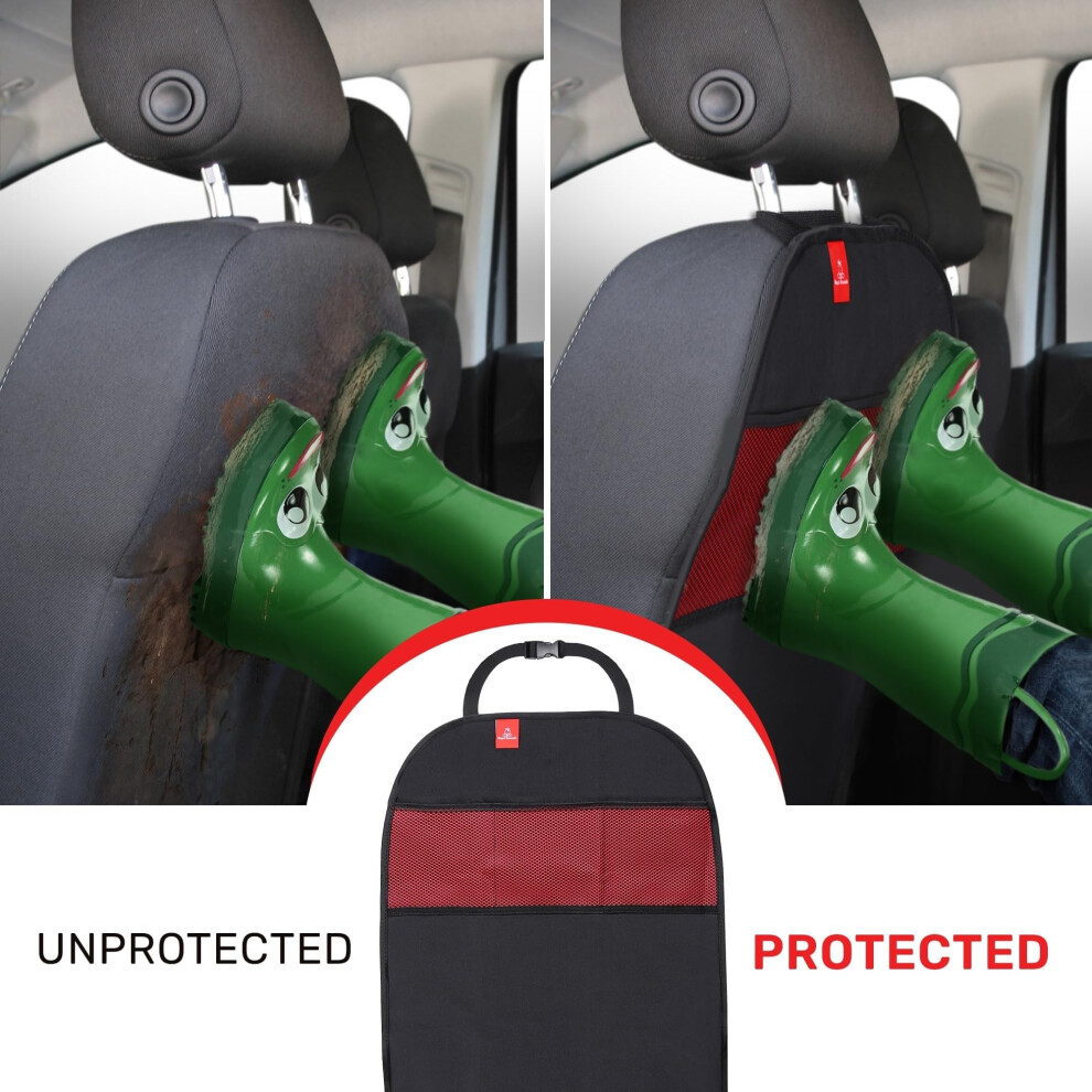 Royal Rascals Car Seat Kick Mats Back Seat Protector 2 Pack Durable Wa