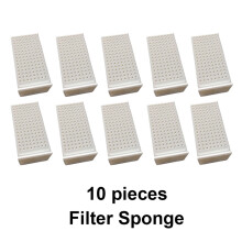 (10 unidades de esponja filtrante) Fuente de agua para gatos con filtro automático, bebedero transparente