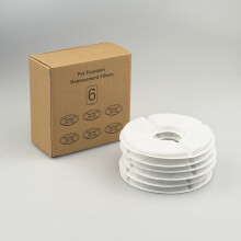 (Paquete de 6) Cartuchos de filtro para fuente de agua para gatos Little Flower, ajuste original, purificación