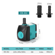 (6W, UK-stekker) Ultrastille dompelpomp voor waterfonteinen, vijvers, aquaria en tanks.