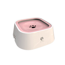 (A-Pink) Ciotola galleggiante per cani e gatti, beve acqua, non bagna la bocca, non schizza acqua, ciotola
