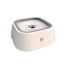 (A-Bianco) Ciotola galleggiante per cani e gatti, beve acqua, non bagna la bocca, non schizza acqua,