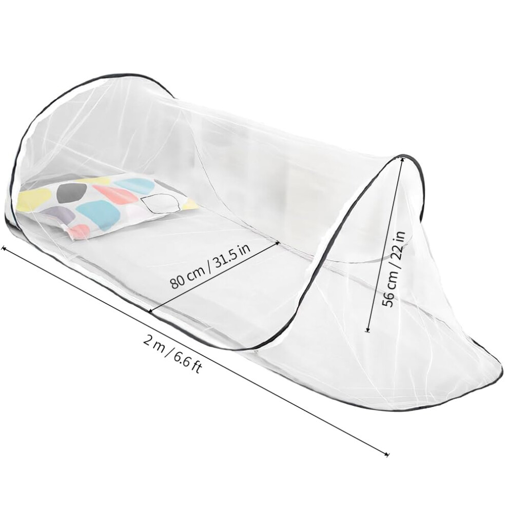 Kbibck Popup Mosquito Net Foldable Mosquito Net For Bed Adjustable Sin
